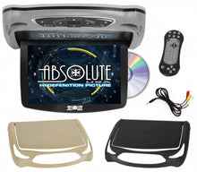 Load image into Gallery viewer, Absolute DFL14HD Car Roof Mount DVD Player Monitor 14 inch Vehicle Flip Down Overhead Screen- HDMI SD USB Card Input with Built-in IR Transmitter for Wireless IR Headphone, 3 Style Colors