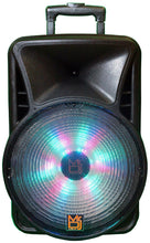 Load image into Gallery viewer, MR DJ DJ12BAT+ 12" Portable Bluetooth Speaker + Speaker Stand + 18-LED Moving Head DJ Light