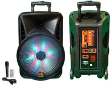 Load image into Gallery viewer, MR DJ DJ12BAT+ 12" Portable Bluetooth Speaker + Speaker Stand + LED Crystal Magic Ball