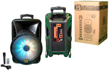 Load image into Gallery viewer, Pair of MR DJ DJ15BAT+ 15" Portable Bluetooth Speaker