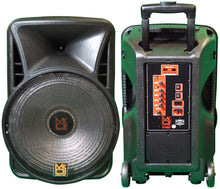 Load image into Gallery viewer, MR DJ DJ15BAT+ 15" Portable Bluetooth Speaker + Speaker Stand + 18-LED Slim Par Wash DJ Light