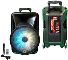 Load image into Gallery viewer, MR DJ DJ15BAT+ 15" Portable Bluetooth Speaker + Speaker Stand