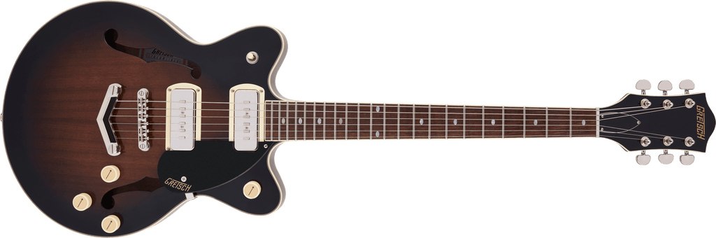 Gretsch G2655-P90 Streamliner™ Center Block Jr. Double-Cut P90 with V-Stoptail, Laurel Fingerboard, Brownstone