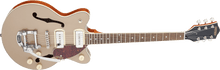 Load image into Gallery viewer, Gretsch G2655T-P90 Streamliner™ Center Block Jr. Double-Cut P90 with Bigsby®, Laurel Fingerboard, Two-Tone Sahara Metallic and Vintage Mahogany Stain
