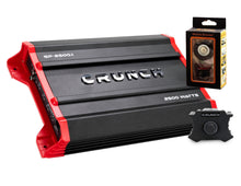 Load image into Gallery viewer, Crunch Ground Pounder GP-2500.1 2500W Max Monoblock Subwoofer Class AB 2500 Watts Car Amplifier with Absolute Magnet Phone Holder Bundle