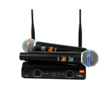Load image into Gallery viewer, Mr. Dj MIC-UHF200 Dual UHF Wireless Microphone System
