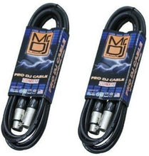 Load image into Gallery viewer, 2 Pack VRL DMX 5-Pin Pro Lighting Effects Stage DJ Data Shielded Cables 10' ft