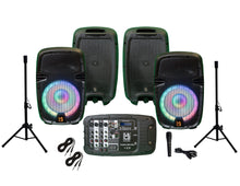 Charger l'image dans la galerie, MR DJ PBX210COMBO Portable all in One PA/DJ System 2X 10" 3000W Bluetooth Active Speaker with Detachable Mixer & Stands