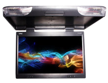 Charger l'image dans la galerie, Absolute PFL2500IRB Black 25" TFT-LCD Roof Mount Overhead Flip-Down Monitor Built-In IR, Remote, Dome Light