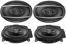 Charger l'image dans la galerie, 2 PAIRS PIONEER TS-A6960F 450W MAX 6" X 9" 4-WAY 4-OHM STEREO COAXIAL SPEAKER