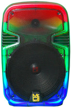 Load image into Gallery viewer, MR DJ PL12FLAME 12" Portable Translucent Bluetooth Speaker + Speaker Stand + 7-LED Moving Head DJ Light