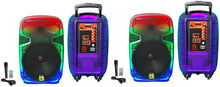 Load image into Gallery viewer, 2 MR DJ PL15FLAME 15" Portable Translucent Bluetooth Speaker