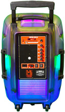 Load image into Gallery viewer, MR DJ PL15FLAME 15" Portable Translucent Bluetooth Speaker + Speaker Stand