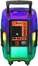 Load image into Gallery viewer, 2 MR DJ PL15FLAME 15" Portable Translucent Bluetooth Speaker + Speaker Stand