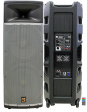 Charger l'image dans la galerie, Mr Dj PRO215BT PA DJ Powered Speaker PRO PA DJ Dual 15” 3-Way Full-Range Powered/Active Loudspeaker