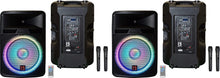 Load image into Gallery viewer, Pair of 18" Power Speaker Built-in Battery/Bluetooth/Amplifier/SD/USB/FM Radio
