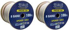Charger l'image dans la galerie, 2 Absolute USA PROS8100 8 Gauge Speaker Wire<br/>100' 8 Gauge PRO PA DJ Car Home Marine Audio Speaker Wire Cable Spool
