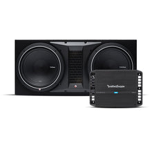 Load image into Gallery viewer, Rockford Fosgate Punch P1-2X12 & P500X1BD<BR/>1000W Peak Punch P1 Dual 12" Loaded Subwoofer Enclosure Ported