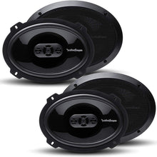 Load image into Gallery viewer, 2 Pairs of Punch P1694 300W 6x9 4-Way Full Range Coaxial Speakers + Magnet Phone Holder