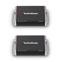 Load image into Gallery viewer, 2 Rockford Fosgate PBR400X4D 400W Compact 4 Channel Punch Series Class D Amplifier 50 watts RMS x 4