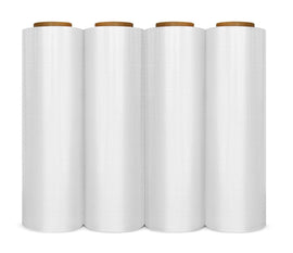 4 Roll Clear Hand Pallet Shrink Wrap Plastic Stretch Film 18