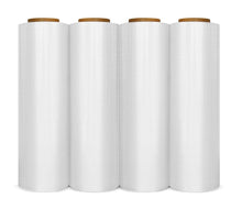 Load image into Gallery viewer, 4 Rolls 18&quot; x 1500&#39; 80 Gauge Pallet Wrap Pre Stretch Film Hand Shrink Wrap