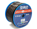 Absolute SPW-0-50BK 1/0 Gauge 50 FT Black Xtreme Twisted Power/Ground Battery Wire Cables
