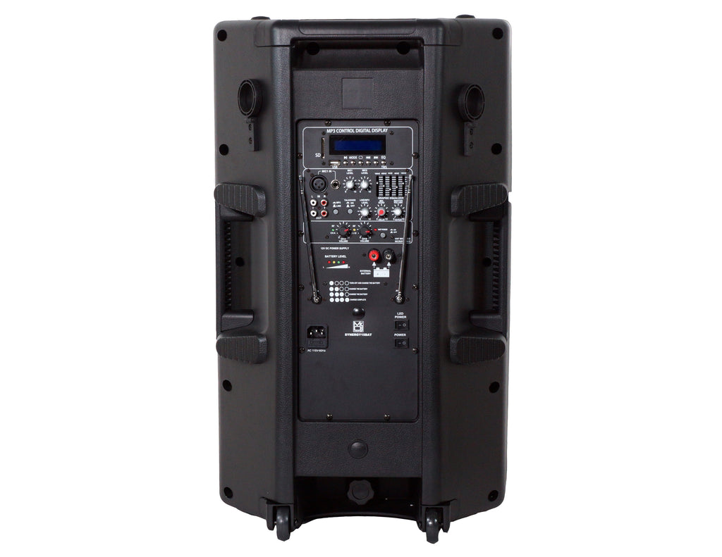 MR DJ SYNERGY15BAT 15" 3500W Power Speaker Battery/Bluetooth/Amplifier/SD/USB/FM