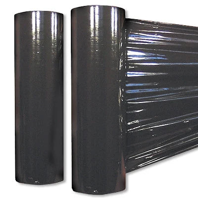 4 Hand Stretch Film Shrink Wrap Black Pallet Wrap 18" x 1500 SQ Feet 80Gauge