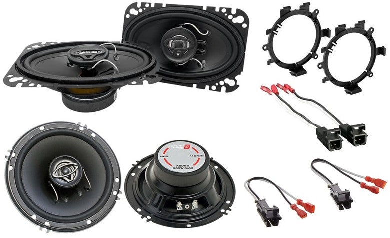 Cerwin Vega XED46 4x6" & XED62 6.5" 2-Way Speaker Bundle Fit Chevy CK Pickup 1995-2000