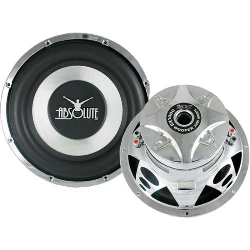Absolute Excursion Series EX900 10-Inch 900 Watts Dual 4 ohm Power Subwoofer