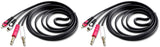 2 Pair CDQR6 6 Feet Dual 1/4