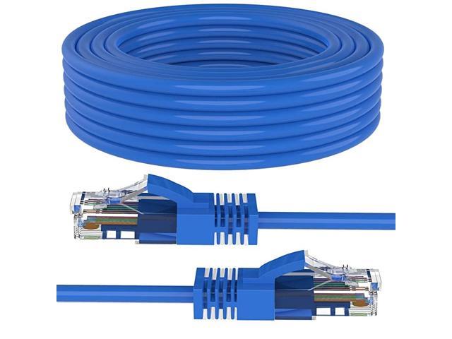 American Terminal EPC100BL 100' Cat6 patch cable<br/>Cat6a Ethernet network patch cable RJ45 23AWG 600M solid copper wire 100' blue