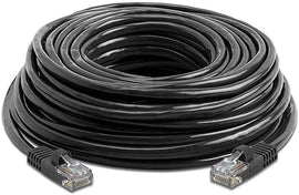 American Terminal EPC100BK 100' Cat6 patch cable<br/>Cat6a Ethernet network patch cable RJ45 23AWG 600M solid copper wire 100' Black