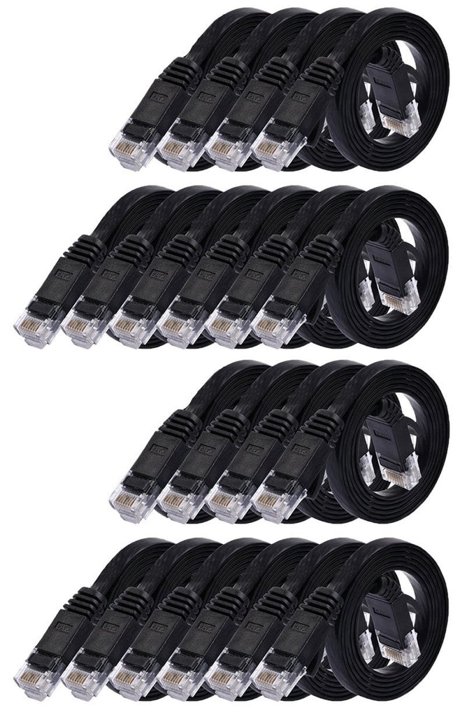 20 American Terminal EPC3BK 3' Cat6a Ethernet network patch cable RJ45 23AWG 600M solid copper wire 3' black