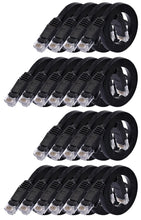 Load image into Gallery viewer, 20 American Terminal EPC3BK 3' Cat6a Ethernet network patch cable RJ45 23AWG 600M solid copper wire 3' black