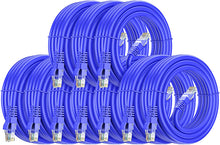 Load image into Gallery viewer, 10 American Terminal EPC3BL 3' Cat6 patch cable<br/>Cat6a Ethernet network patch cable RJ45 23AWG 600M solid copper wire 3' blue