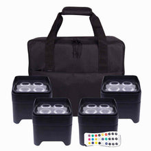 Load image into Gallery viewer, Colorkey CKW-6024 MobilePar Mini Hex 4 Uplight Bundle with Carrying Case - 4-Pack