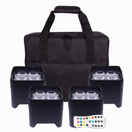 Colorkey CKW-6024 MobilePar Mini Hex 4 Uplight Bundle with Carrying Case - 4-Pack
