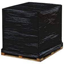 Absolute SW182B 2 Rolls Black Hand Stretch Plastic Film Pallet Shrink Wrap 18" Wide, 1500 SQ FT 80 Gauge