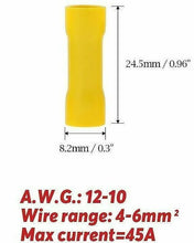 Load image into Gallery viewer, Absolute 500 pcs 16-14 Gauge NYLON AWG YELLOW insulated terminals Crimping connector