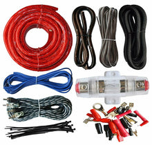 Load image into Gallery viewer, Complete 4 Channels 2500W 4 Gauge Amplifier Installation Wiring Kit Amp Blue