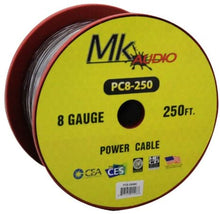 Load image into Gallery viewer, Mk Audio PC8-250BK 8 Gauge Black Multi-Strand 250 Feet Power Ground Wire Cable