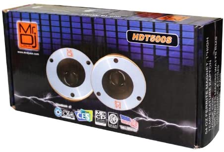MR DJ HDT500S 600W Pair Slim 4-Inch Titanium Bullet High Compression Tweeter with 54 Ounce Ferrite Magnet