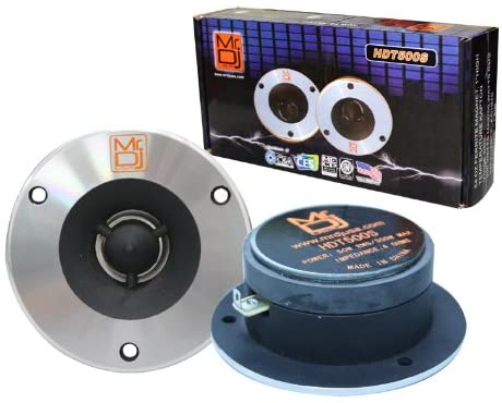MR DJ HDT500S 600W Pair Slim 4-Inch Titanium Bullet High Compression Tweeter with 54 Ounce Ferrite Magnet
