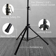 Charger l'image dans la galerie, 4 MR DJ SS300B Pro Audio DJ Heavy Duty Tripod Speaker Stands