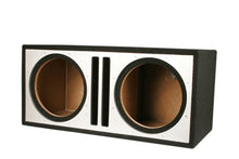 Load image into Gallery viewer, Absolute Pdeb10SI (Silver/black) Dual 10", 3/4" MDF Twin Port Subwoofer Enclosure w/ Silver High Gloss Face Board