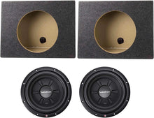 Load image into Gallery viewer, 2 Rockford Fosgate Prime R2SD2-12 + 2 Single Sealed Boxes  500W Max 12" shallow mount dual 2-ohm voice coils subwoofer + 2 Single Sealed Boxes
