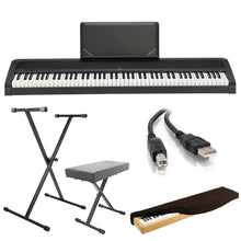 Charger l'image dans la galerie, Korg B2N Digital Piano With Light Touch Keyboard 88 Keys with Built in Speakers + USB Cable + Keyboard Dust Cover + Stand & Bench Pack