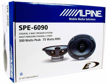 Load image into Gallery viewer, 2 Alpine SPE-6090 6x9&quot; 600 Watt Car Audio Speakers+BBX-T600 2 Channel Amplifier+  KIT4 Amp Kit